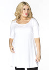 Tunic wide bottom COTTON - white 