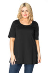 Tunic flare COTTON - black 