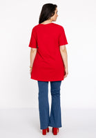 Tunic flare COTTON - red - #3