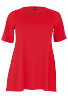 Tunic flare COTTON - red - #4