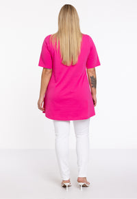 Tunic flare COTTON - pink - #3