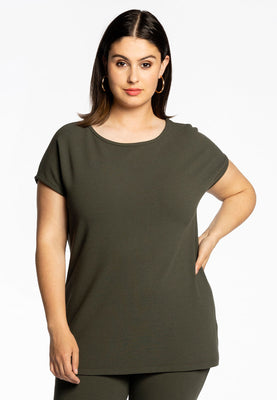 T-Shirt wide DIAGONAL - green  - #1