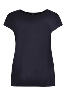 T-shirt cap sleeves wide VISCOSE - blue - #4