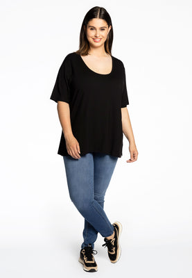 T-shirt A-line VISCOSE - black  - #2