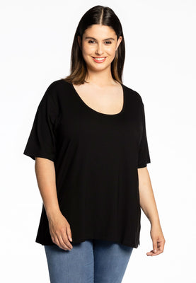 T-shirt A-line VISCOSE - black  - #1