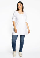 Tunic flare fit COTTON - white  - #2