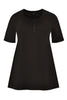 Tunic flare fit COTTON - black  - #4