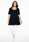 Tunic wide bottom COTTON - blue