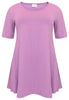 Tunic wide bottom COTTON - light purple - #4