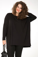 Shirt long sleeves wide DOLCE - black - #1