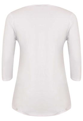 Tunic flare fit buttons COTTON - white  - #3