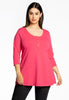 Tunic flare fit buttons COTTON - pink