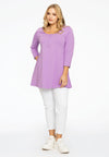 Tunic flare fit buttons COTTON - light purple