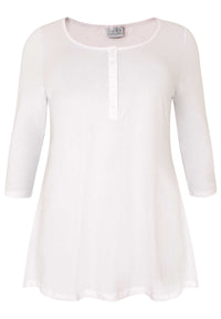 Tunic flare fit buttons COTTON - white - #4