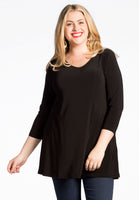 Tunic flare v-neck DOLCE - black  - #1