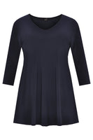 Tunic flare v-neck DOLCE - blue - #4