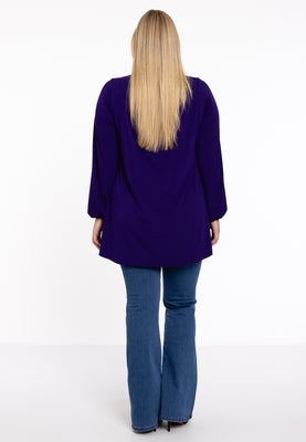 Tunic wide bottom V-neck Dolce - purple  - #3