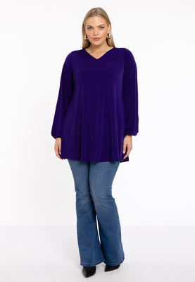 Tunic wide bottom V-neck Dolce - purple  - #2