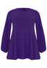 Tunic wide bottom V-neck Dolce - purple  - #4