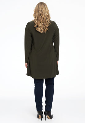 Tunic with col wide bottom - dark green - #3