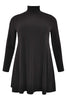 Tunic with col wide bottom - black  - #4