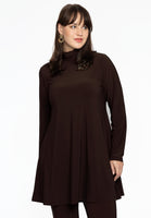 Tunic with col wide bottom - brown - #1