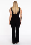 Hose mit elastischer bund flare dolce - Schwarz