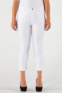 Cropped capri jeans white - white - #1