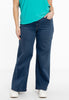 Jeans 5 pockets wide leg - indigo