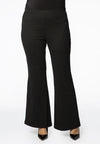 Boot-cut pants INTERLOCK - black