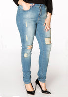 Destroyed jeans DENIM - indigo - #1