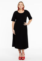 Maxi dress A-line COTTON - black - #2