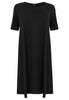 Maxi dress A-line COTTON - black - #4