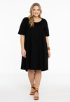 Kleid a-linie cotton - Schwarz