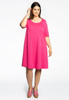 Kleid a-linie cotton - rosa