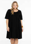 Kleid a-linie cotton - Schwarz