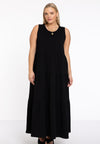Kleid mit falten cotton - Schwarz