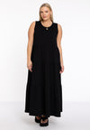 Kleid mit falten cotton - Schwarz