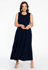 Kleid mit falten cotton - blau