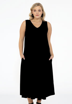 Dress sleeveless A-line DOLCE - black  - #1