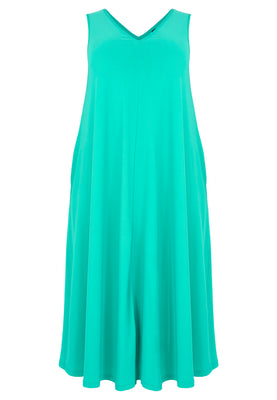 Dress sleeveless A-line DOLCE - turquoise - #4