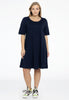 Dress A-line buttons COTTON - blue - #2