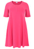 Dress A-line buttons COTTON - pink - #4