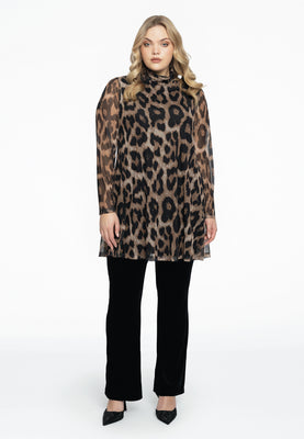 Tunic wide bottom LEOPARD - brown - #2