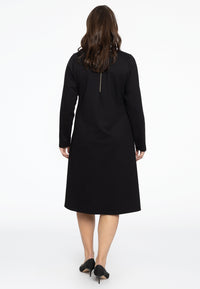 Dress contrast collar INTERLOCK - black - #3