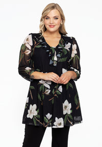 Tunic wide bottom CAMELLIA - black - #1