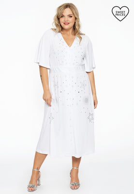 Dress circle sleeve DOLCE - white  - #2