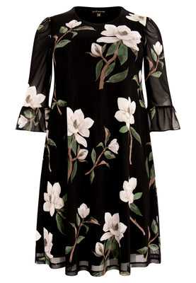 Dress A-line CAMELLIA - black  - #4