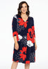 Dress V-neck POPPY - red 