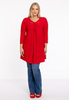 Tunic Wide Bottom Draped Neck DOLCE - red 